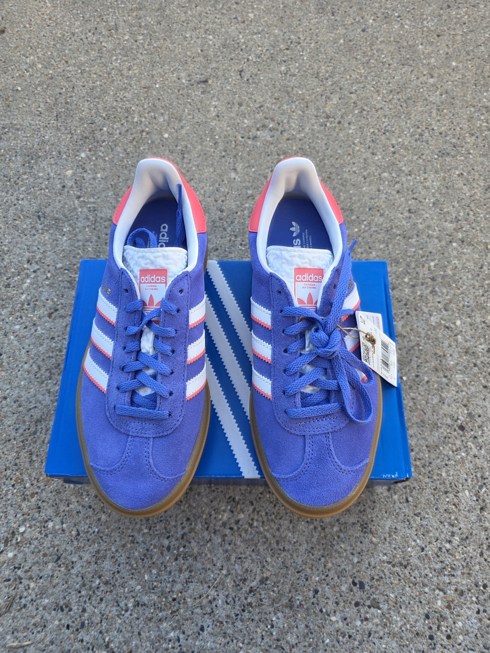Adidas Kids Gazelle Shoes in Purple with Pink & White youth Girls 6 - Picture 4 of 12